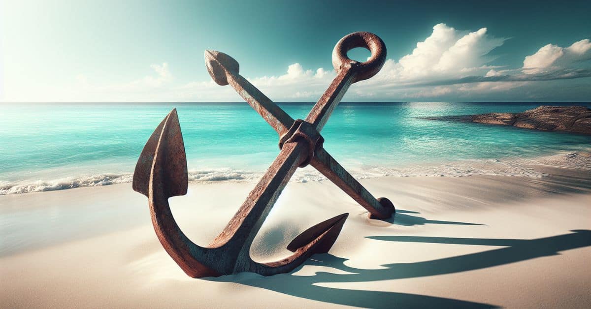 Anchor symbolism - Anchor on shore