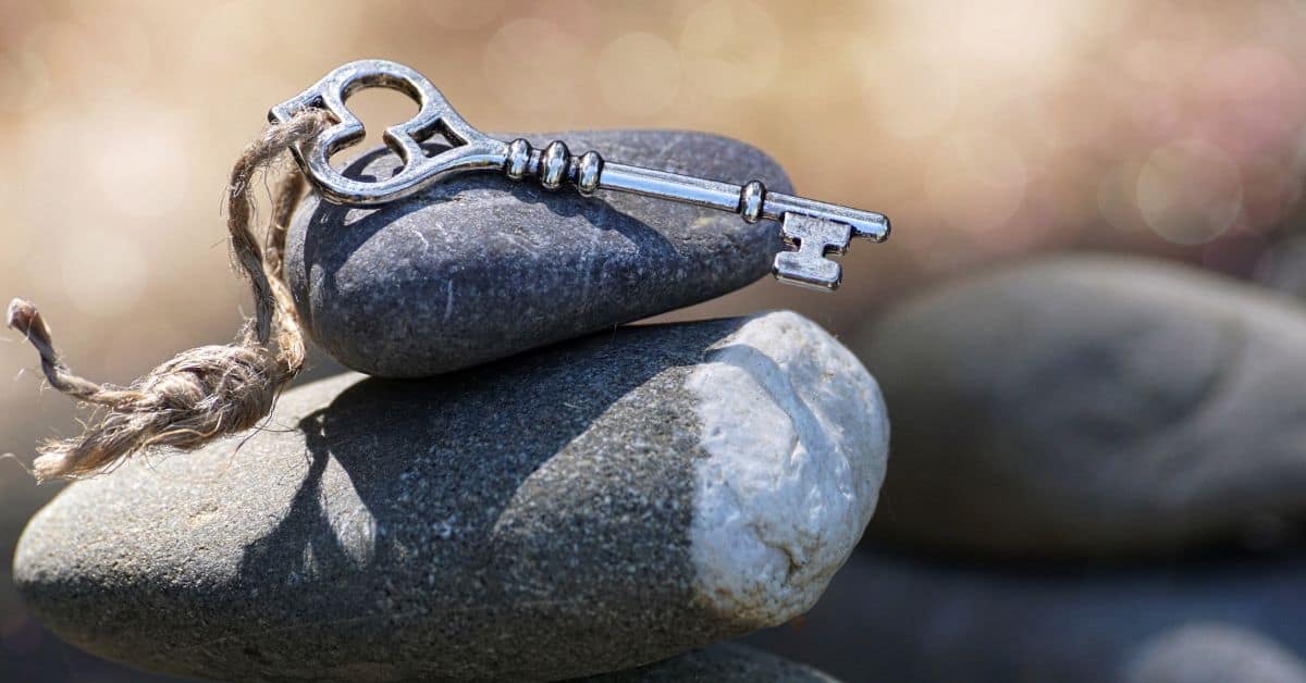 Spiritual meaning of dropping keys - Keys on a pile of stones