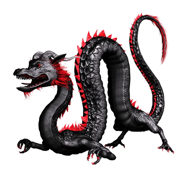 A Chinese black dragon