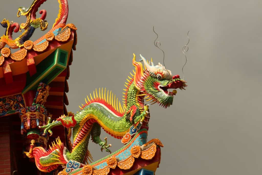 A Chinese green dragon