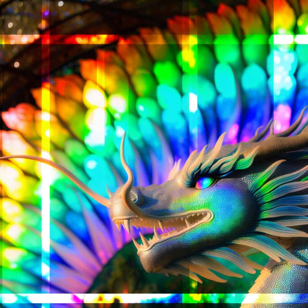 A rainbow dragon
