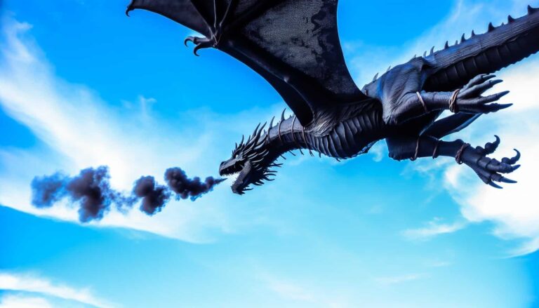 Black dragon dream meaning - A black dragon flying