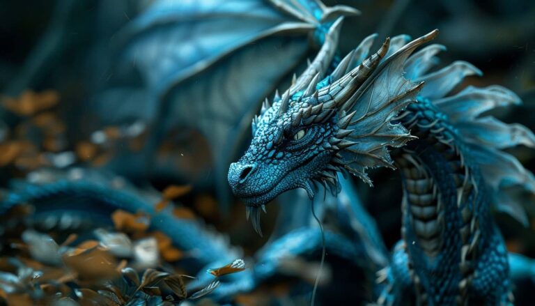 Blue dragon dream meaning - A mystical blue dragon