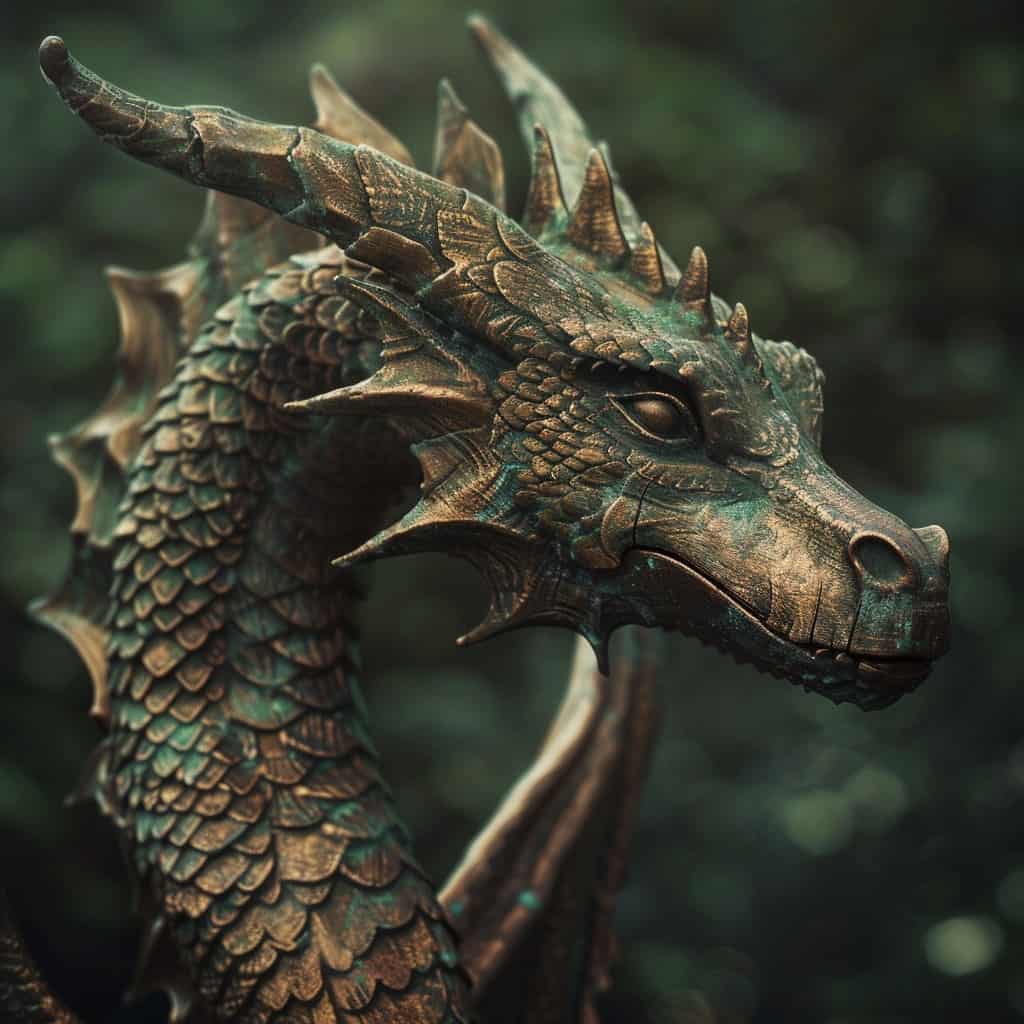 Bronze dragon face
