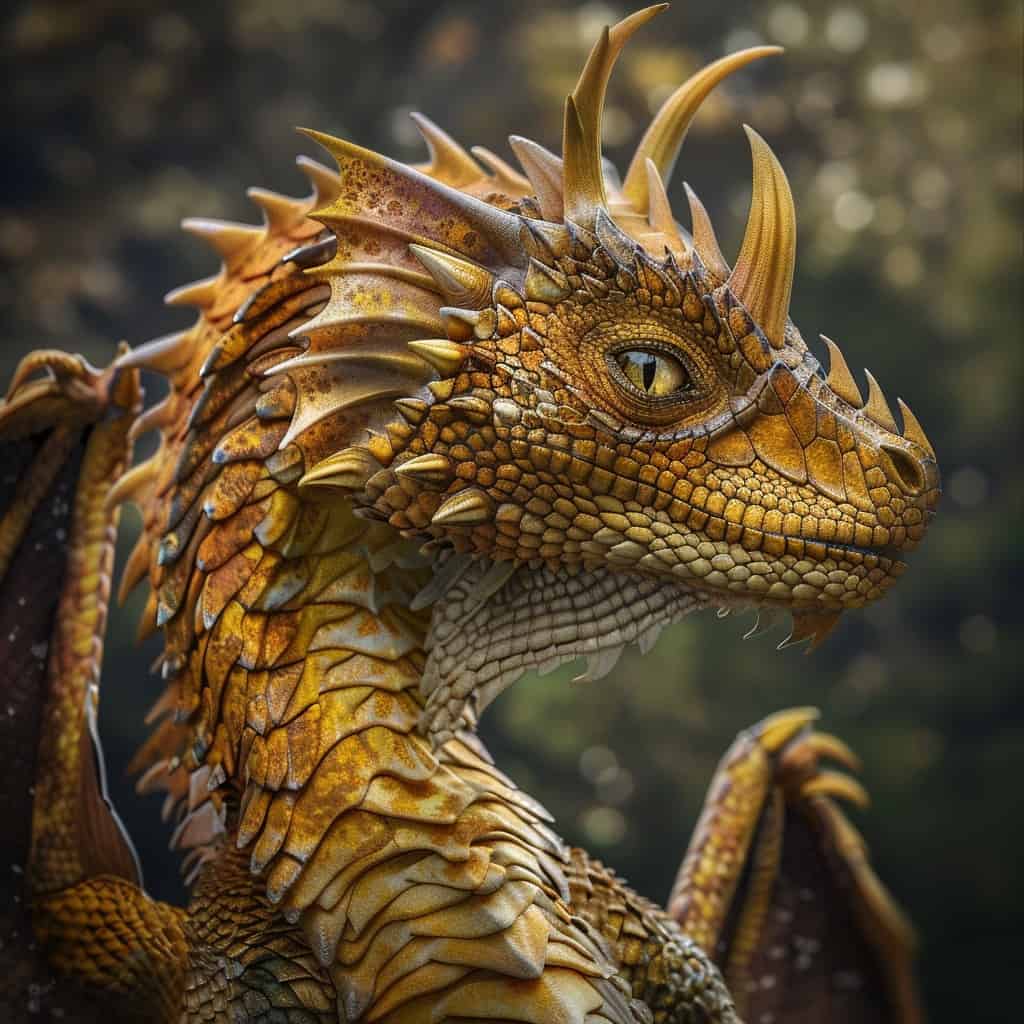 Golden dragon closeup