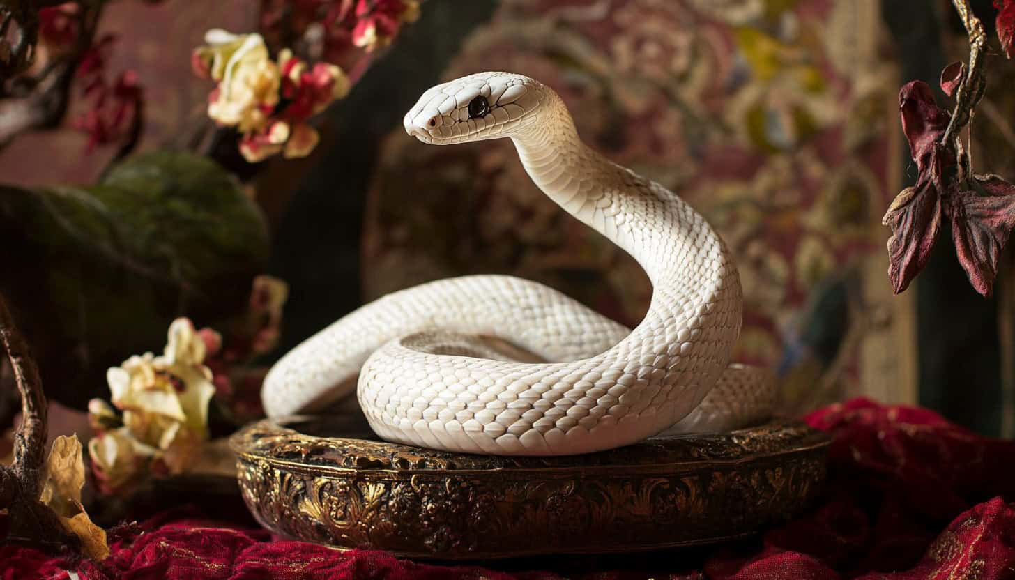 White snake in oriental setting