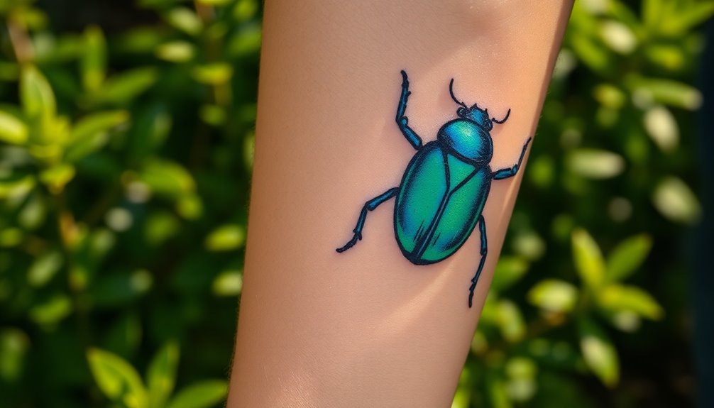 beetle tattoo symbolizes transformation