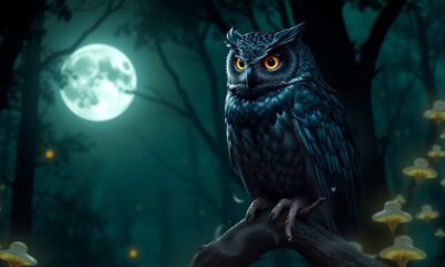 black owl signifies messages