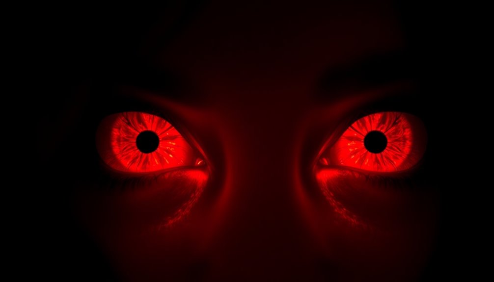 crimson gazes symbolize intensity