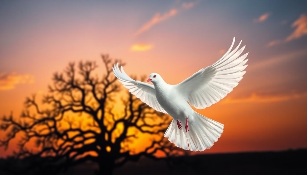 dove symbolizes peace and purity