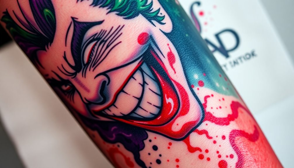 joker tattoo artistic styles