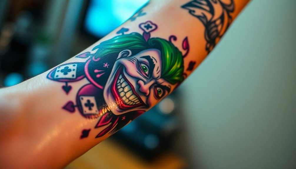 joker themed tattoo design ideas