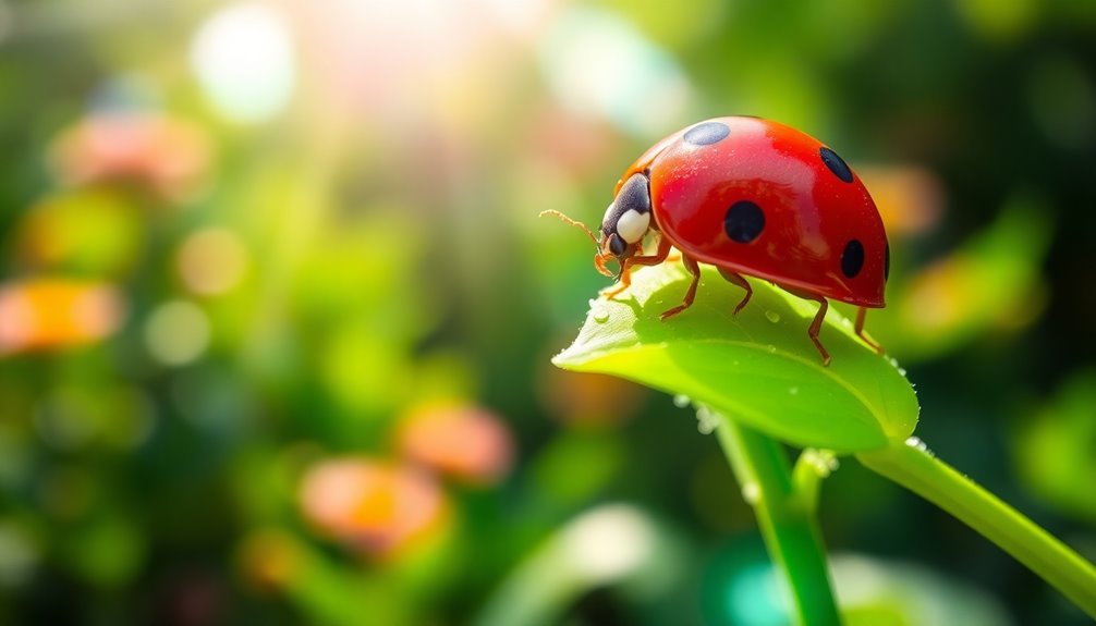 ladybug represents good luck