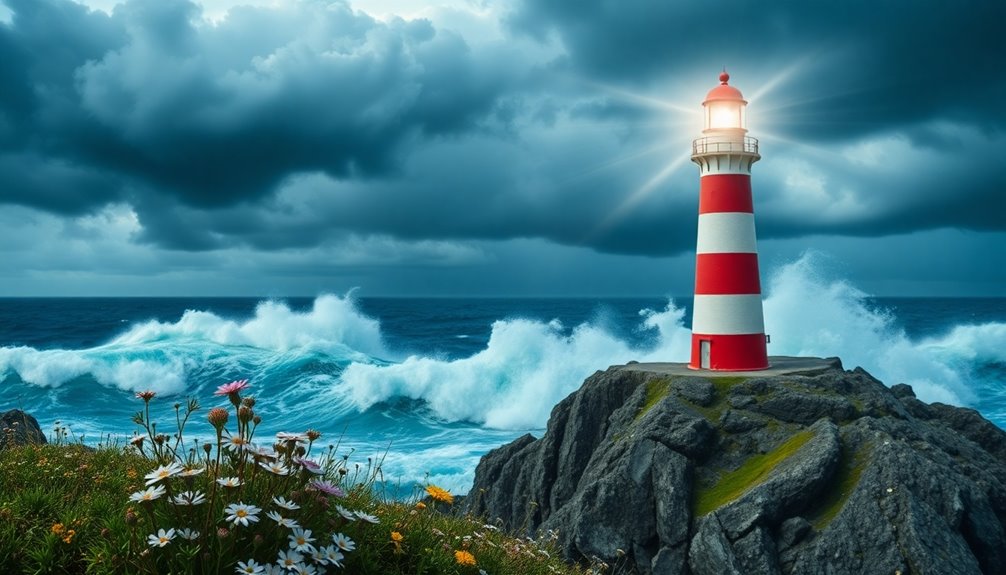 lighthouses symbolize guidance and safety