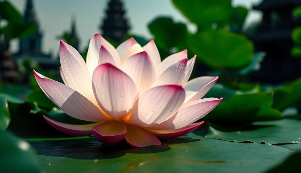 lotus flower represents purity