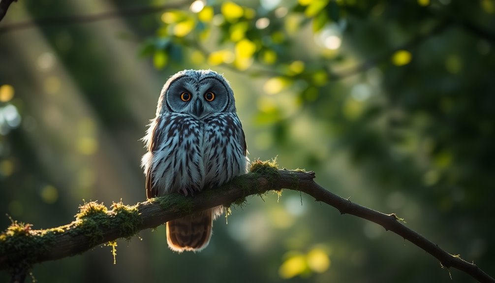 meditation with grey owls