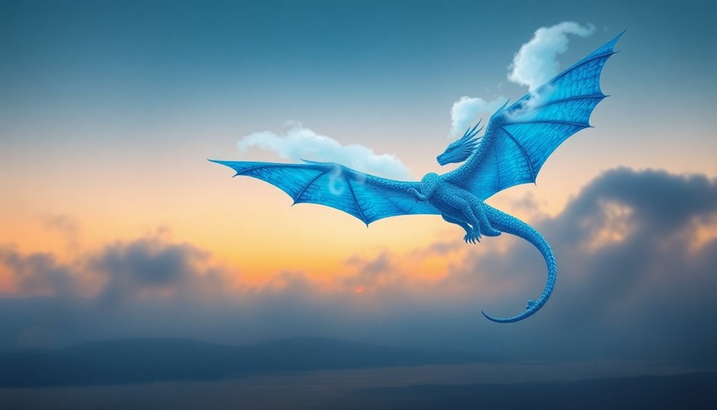 mystical blue dragon dream