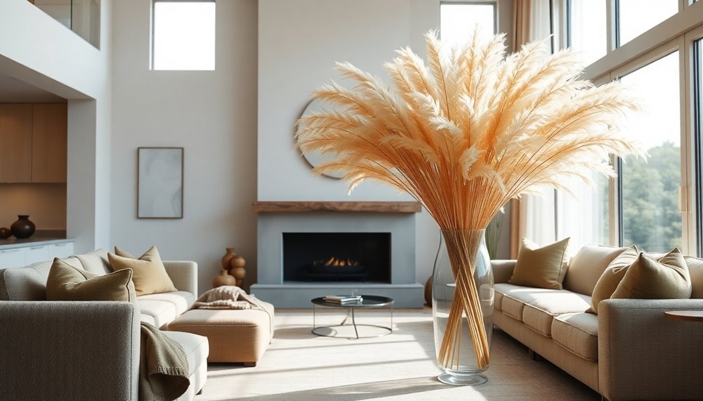 pampas grass decor accents