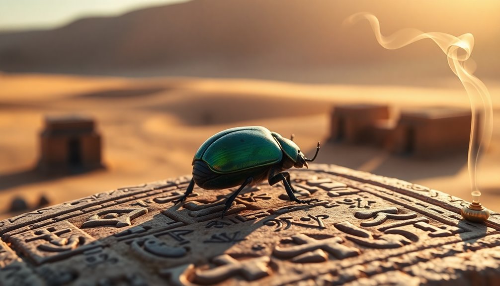 scarabs symbolizing rebirth rituals