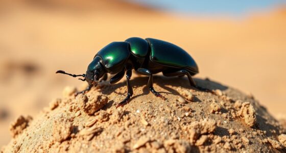 dung roller becomes rebirth symbol