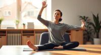 quick desk yoga routine