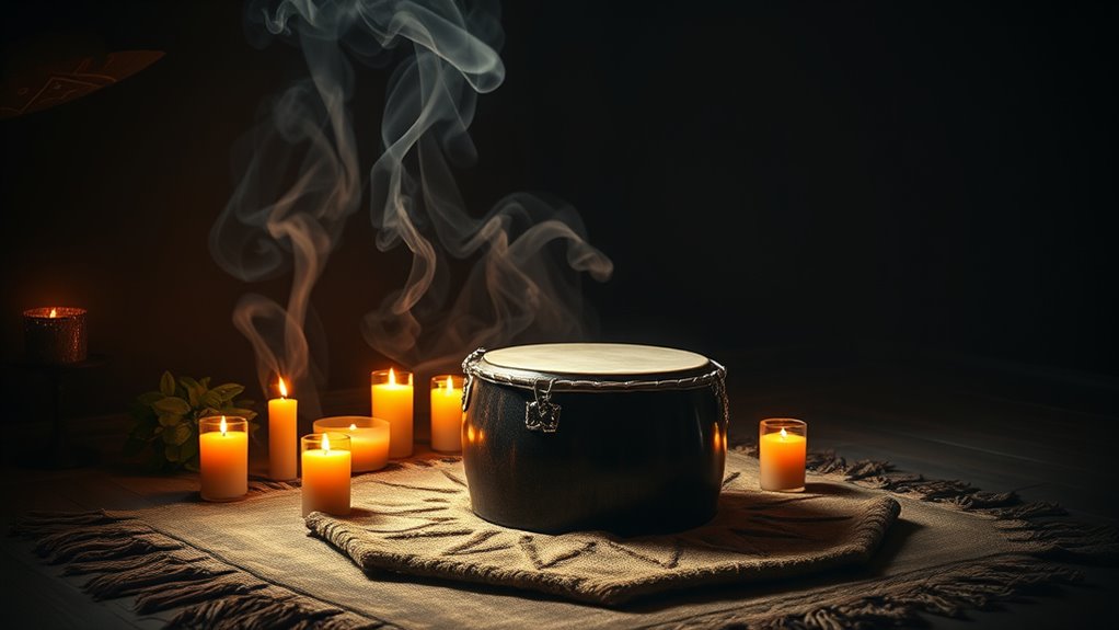 rhythmic drumming guides consciousness