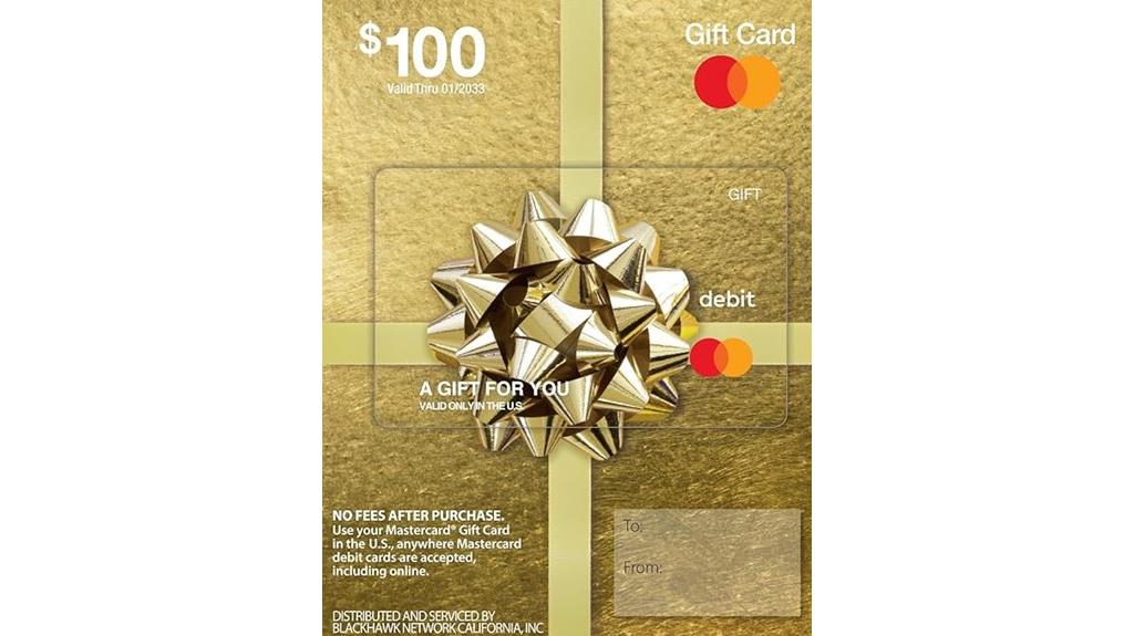100 gift card fee