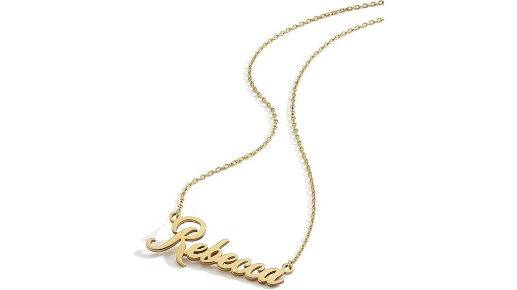 10k gold name necklace