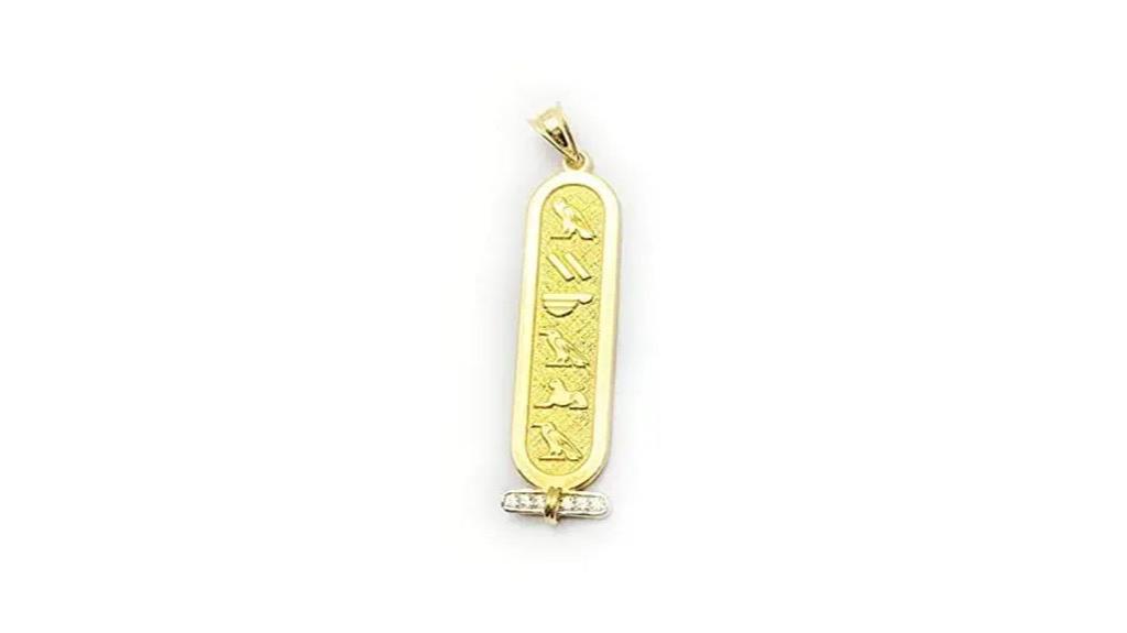 14k gold custom cartouche