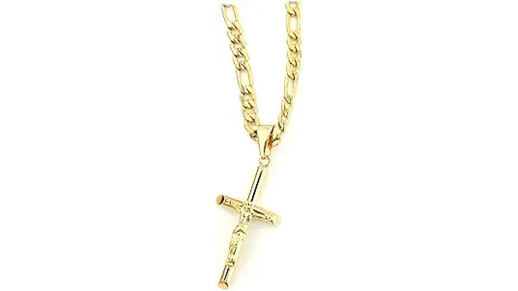 18k gold cross necklace