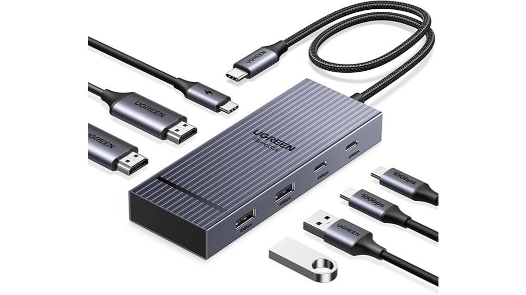 7 in 1 dual 4k dock