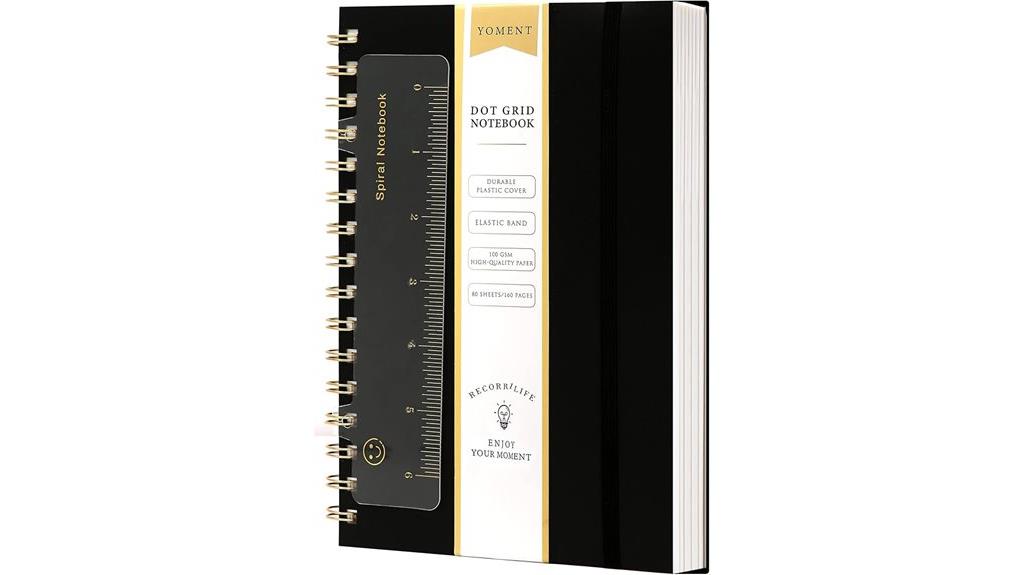 a5 spiral dot notebook