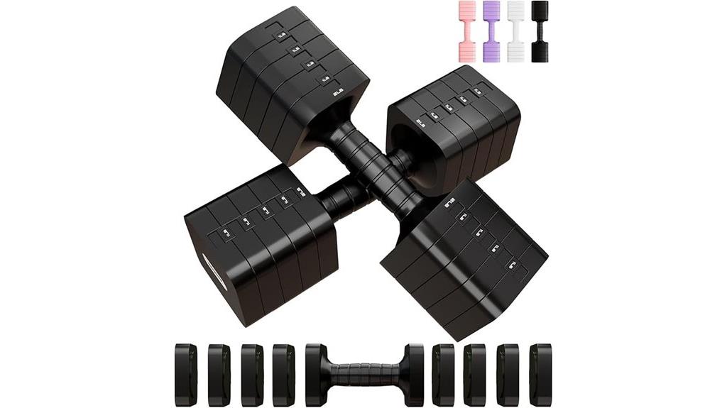 adjustable home dumbbell set