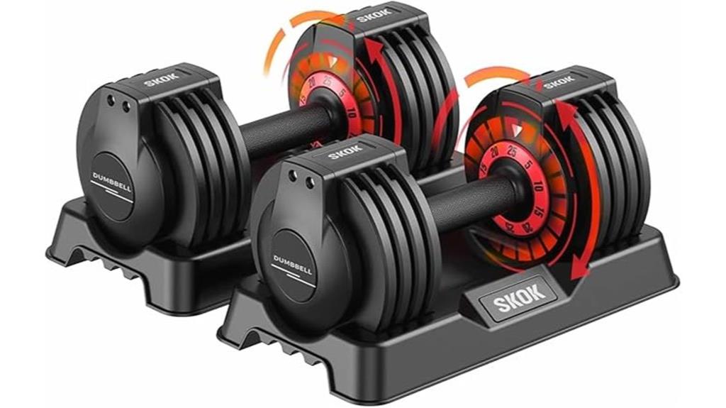 adjustable weight dumbbell set