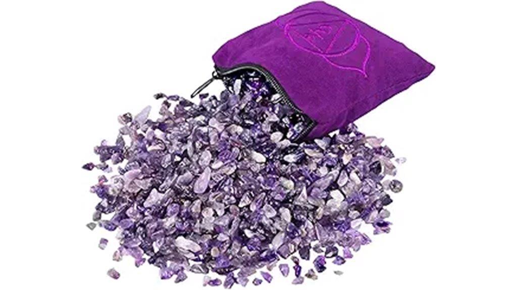 amethyst tumbled chakra stone