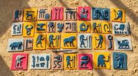 ancient egyptian hieroglyph stencils