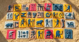 ancient egyptian hieroglyph stencils
