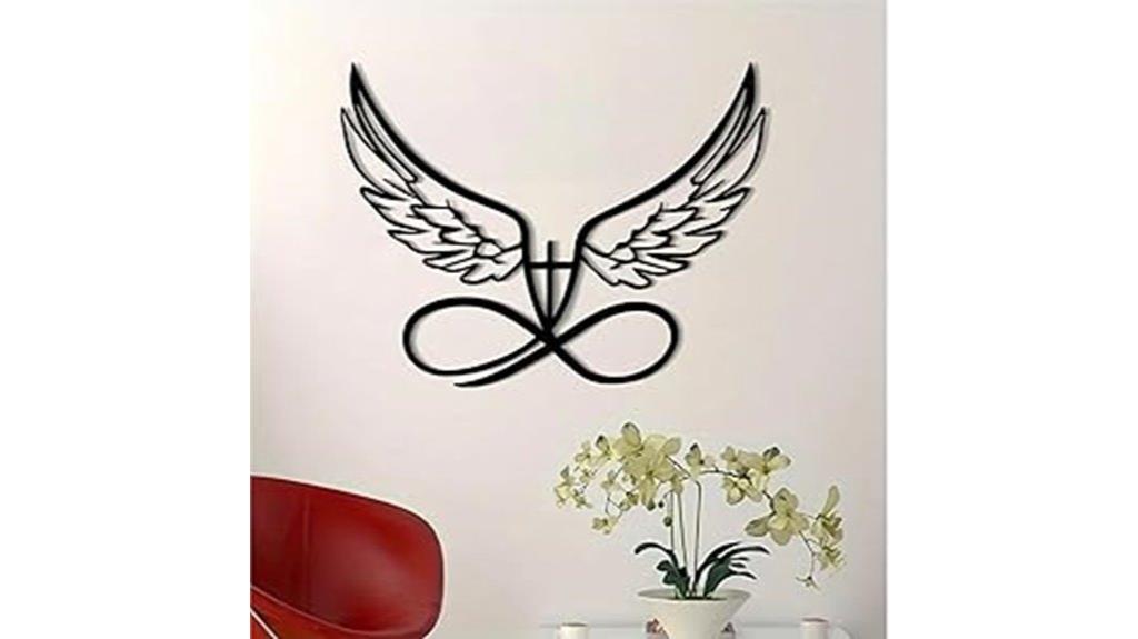 angel wings metal decor