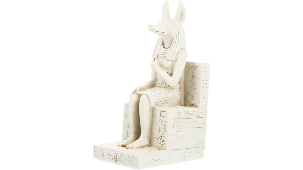 anubis resin throne figurine