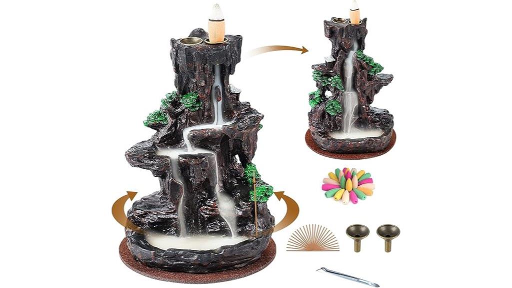 backflow waterfall incense burner