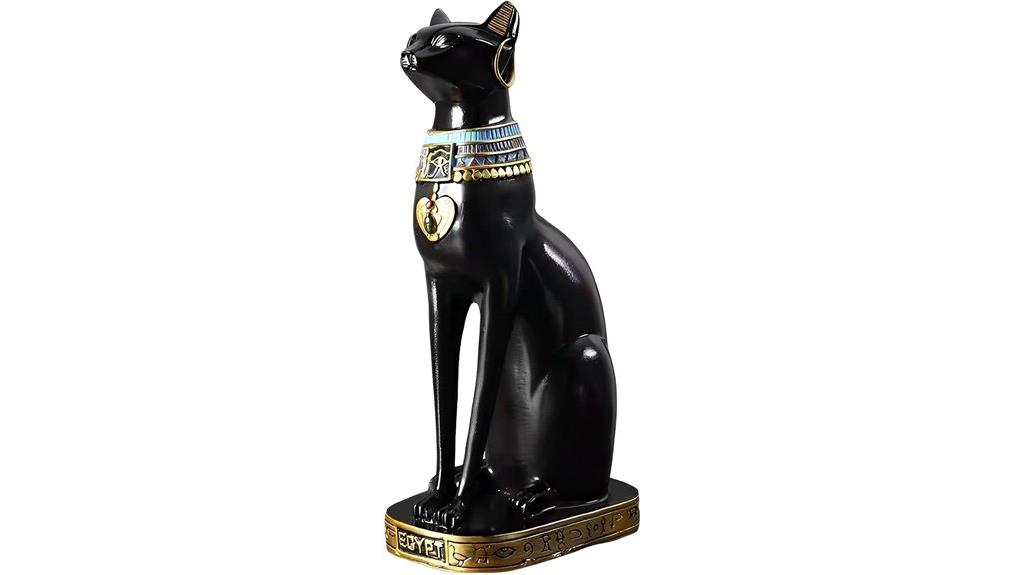 black egyptian cat statue