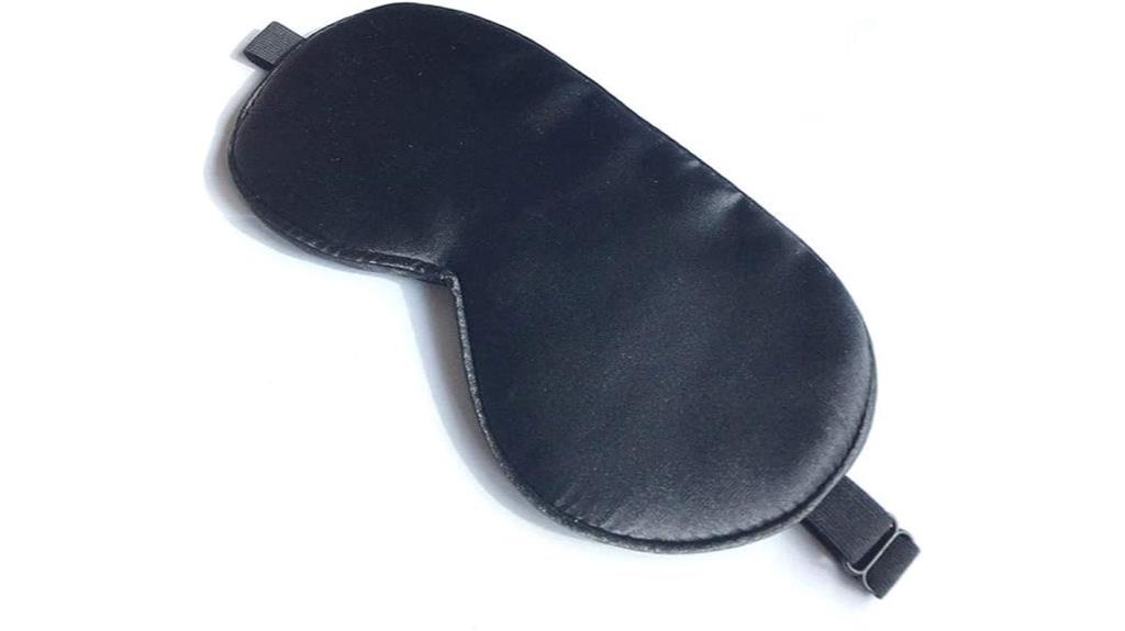 black satin sleep mask