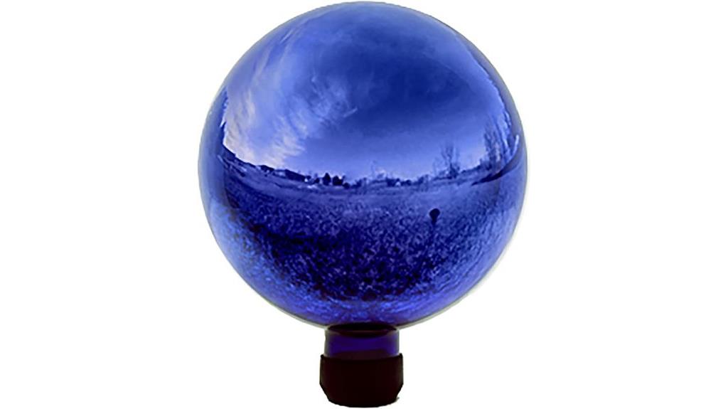 blue glass gazing globe