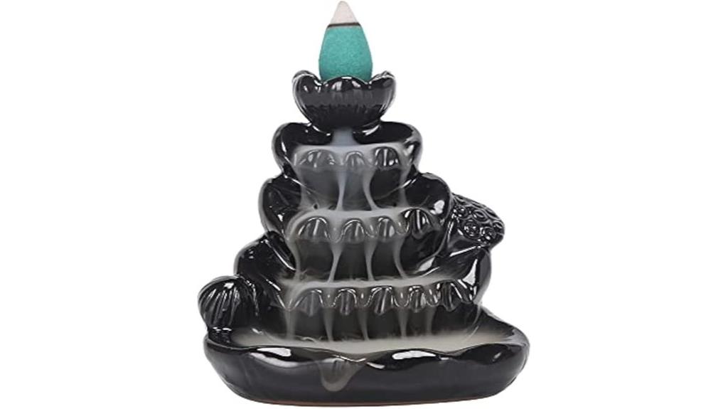 ceramic waterfall incense holder