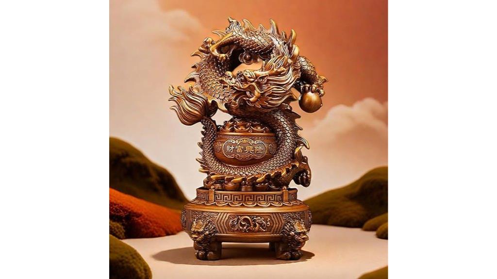 chinese dragon statue decor