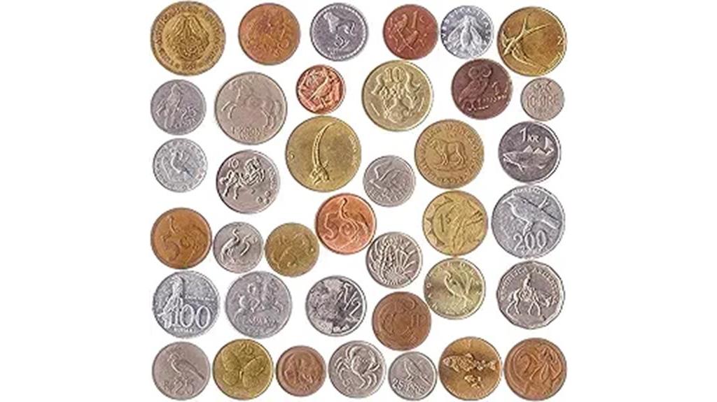 coins with various creatures