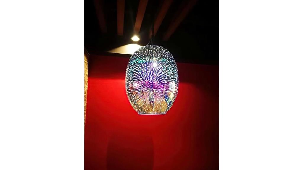 colorful 3d glass pendant