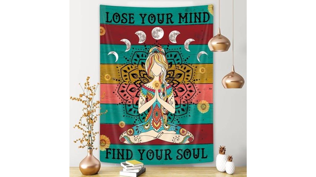 colorful chakra meditation tapestry