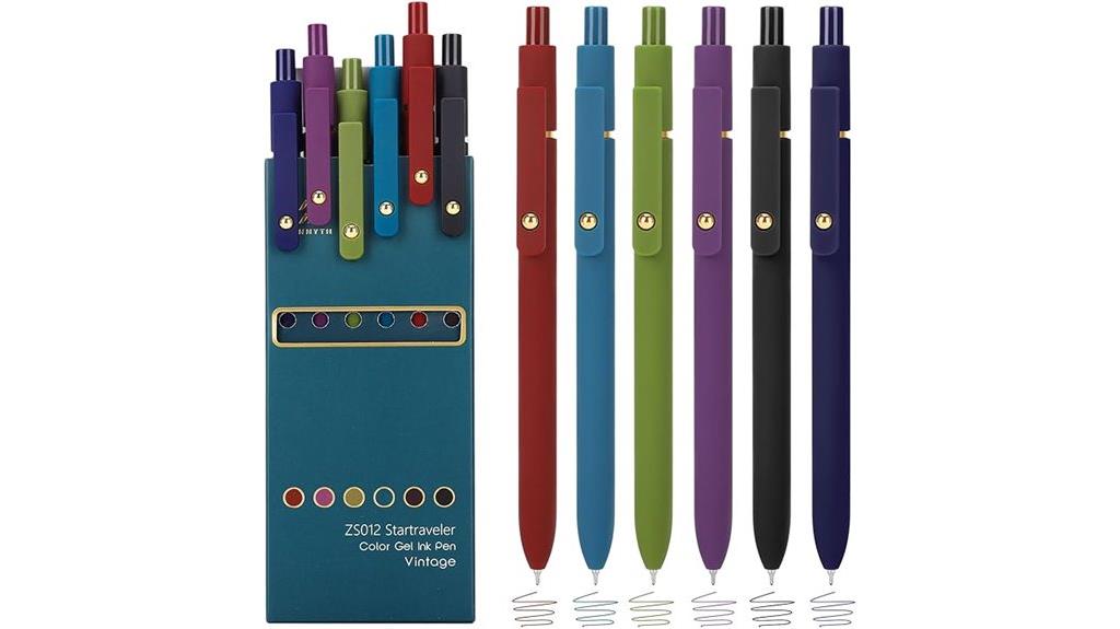 colorful vintage gel pens