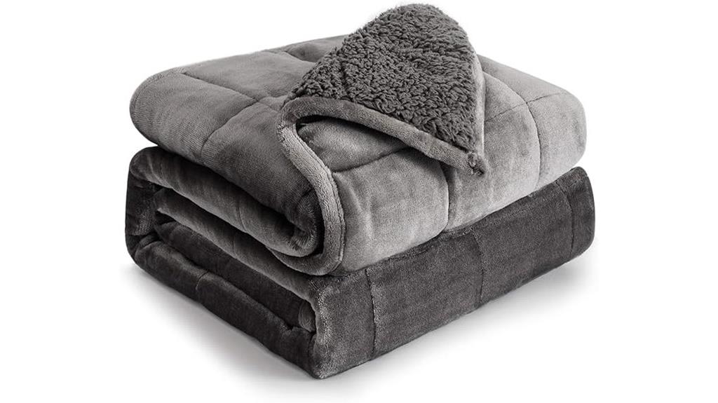 cotton blue sherpa blanket
